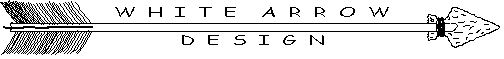 White Arrow Design Logo